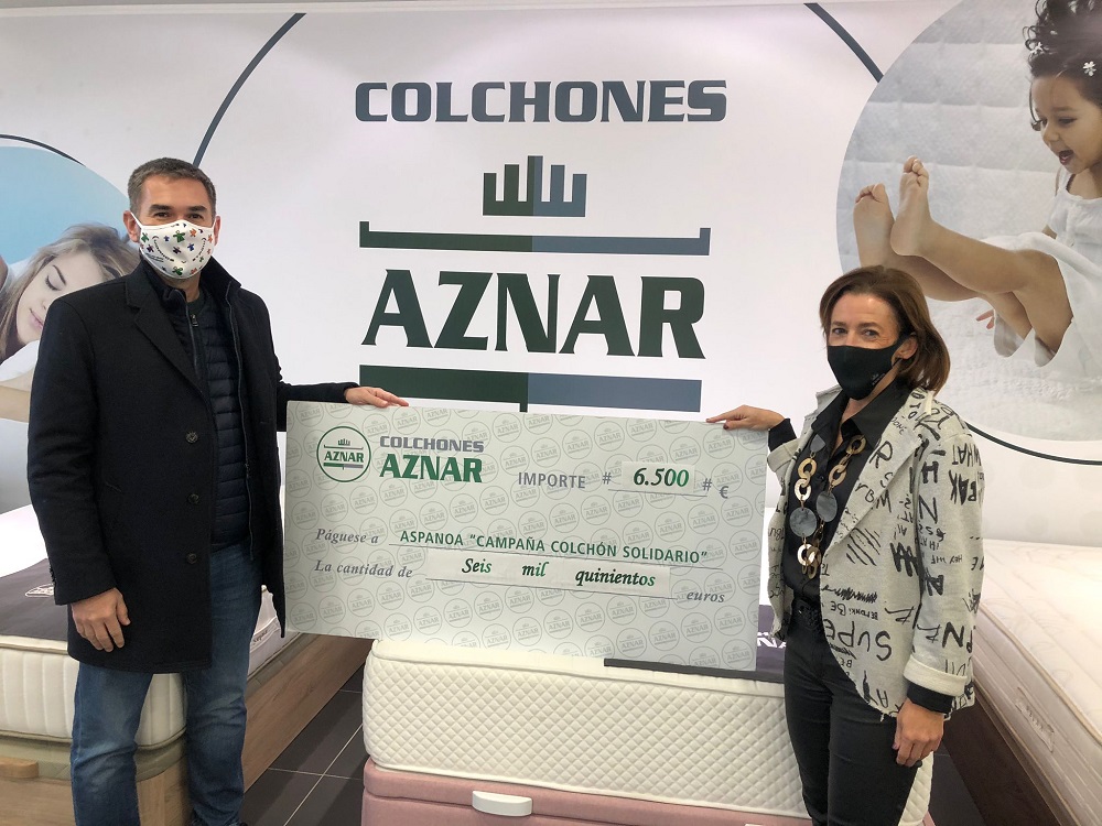 Colchones Aznar dona 6.500 euros a Aspanoa - Colchón solidario